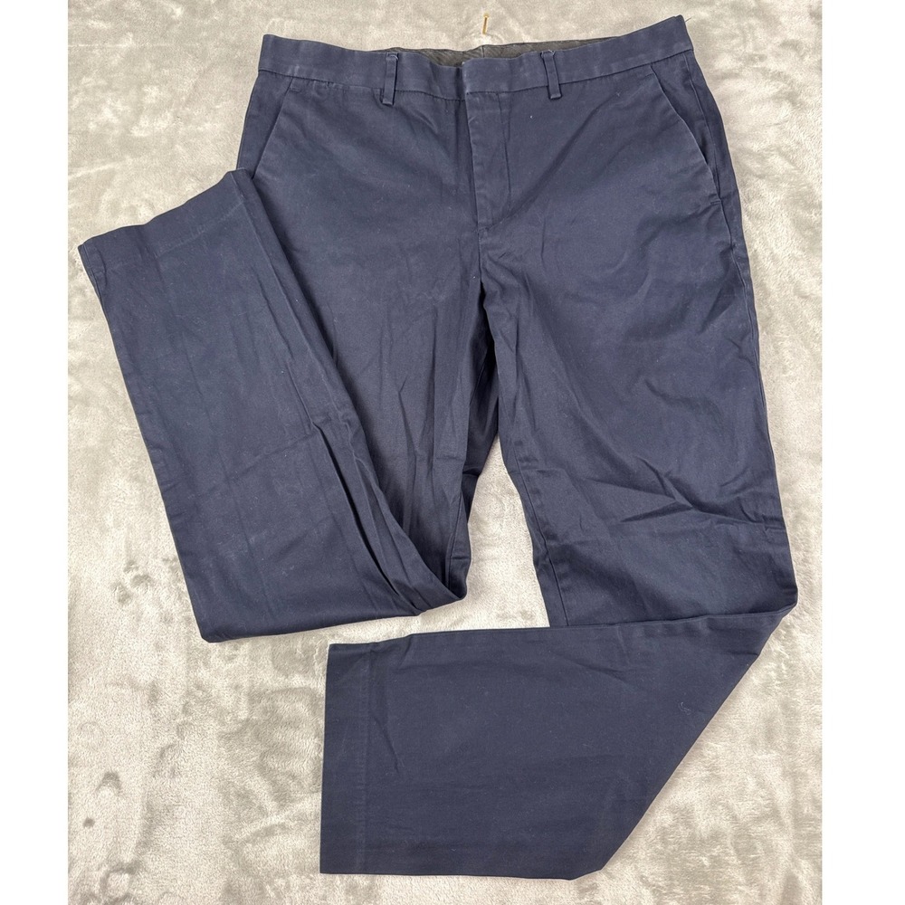 Express Photographer Navy Blue Slim Fit Chino Pants Mens 34x32 Stretch Cotton